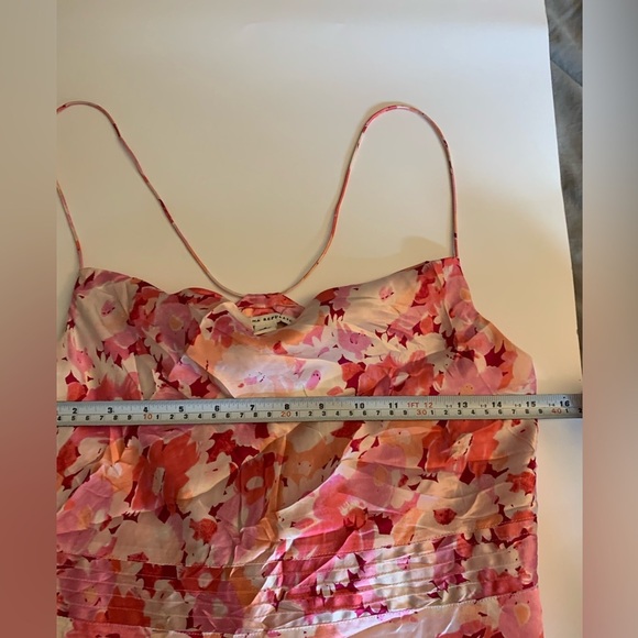 banana republic Y2K early 2000's, silk pink floral midi sheath  Flow dres… - Picture 10 of 12